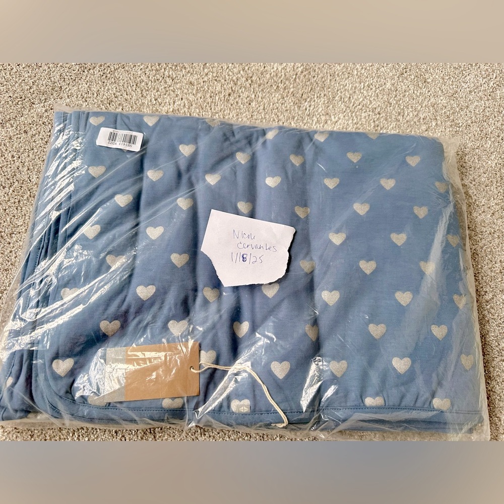 SOLD Kyte Baby Steel Hearts Toddler Blanket